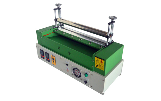 双辊热熔胶上胶机工作视频